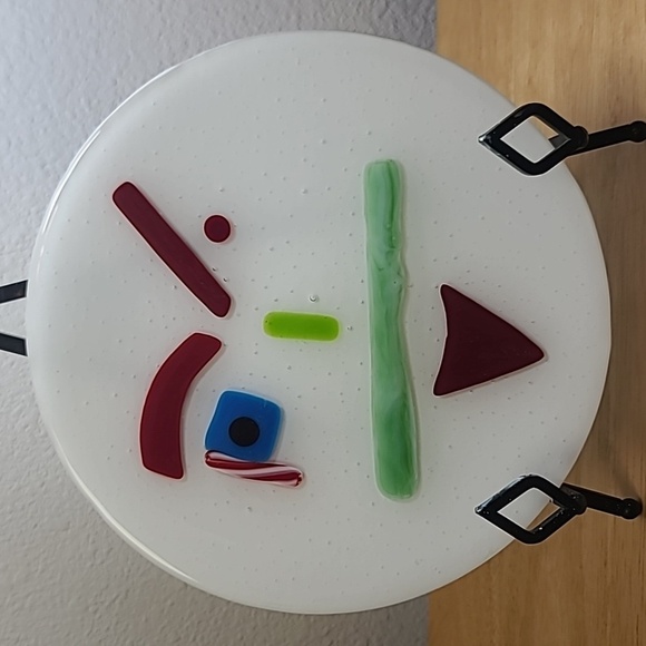 Fused glass artist plate - Picture 2 of 4